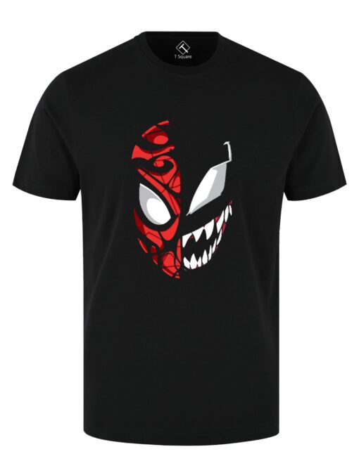 black spiderman marvel t shirt