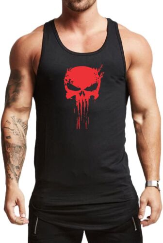 Punisher Skull Tank Top Front-Back