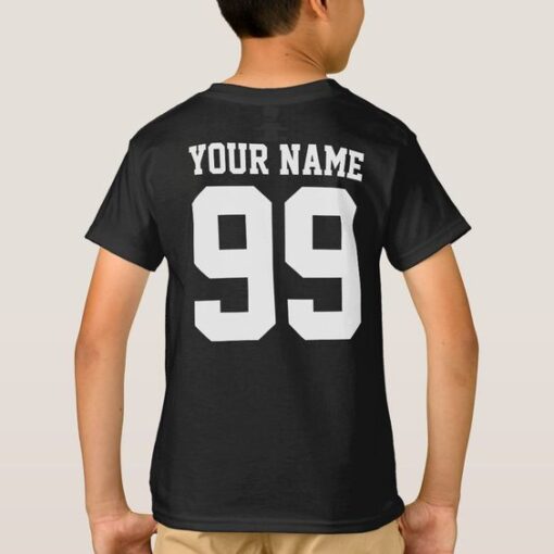 customized name and number t shirt kids
